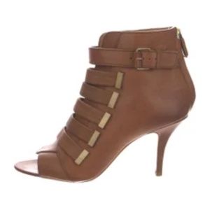 Givenchy brown leather ankle boot/heels